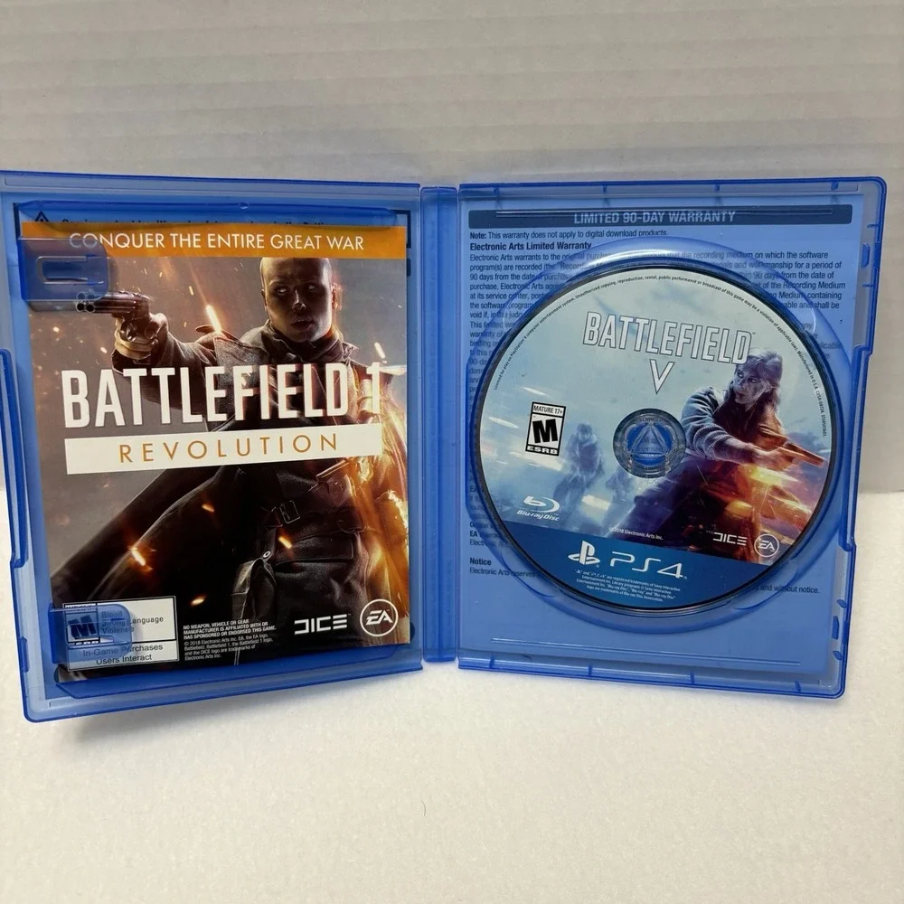 PS4 Game Lot of 5 - Call of Duty Black Ops, Far Cry 5, Battlefield V & 4